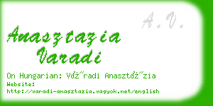 anasztazia varadi business card